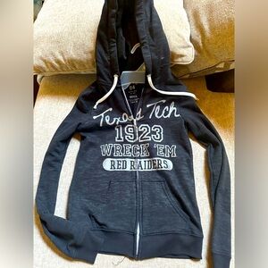 Blue 84 zipper light weight Texas Tech Hoodie.  Small